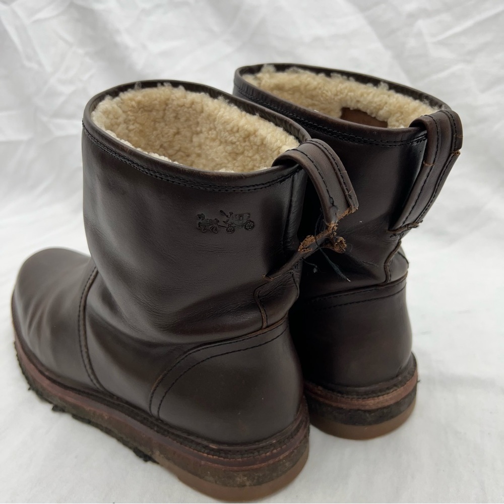 COACH Harvey Boot Mens 11 B MSRP $495 Brown Leather Slip on - Picture 13 of 13